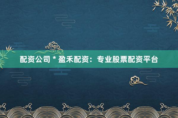 配资公司 * 盈禾配资：专业股票配资平台