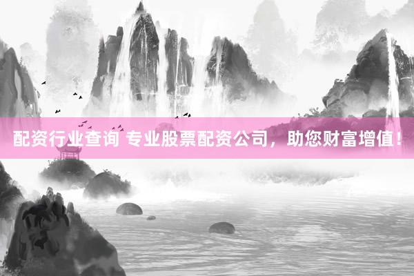 配资行业查询 专业股票配资公司，助您财富增值！