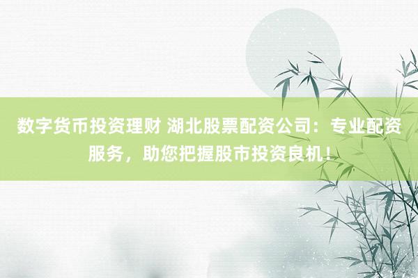 数字货币投资理财 湖北股票配资公司：专业配资服务，助您把握股市投资良机！
