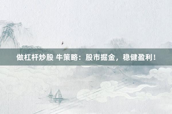 做杠杆炒股 牛策略：股市掘金，稳健盈利！