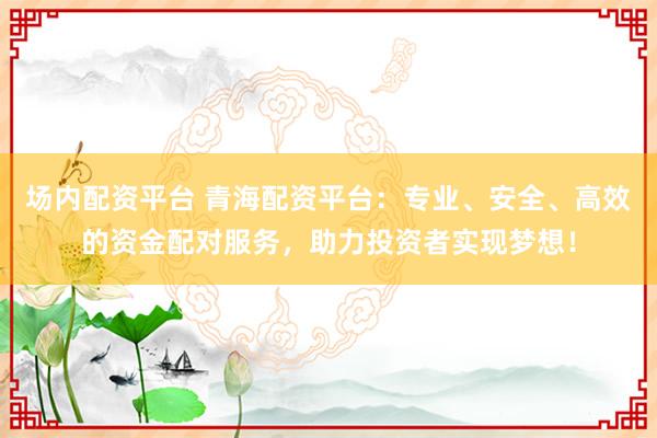 场内配资平台 青海配资平台：专业、安全、高效的资金配对服务，助力投资者实现梦想！