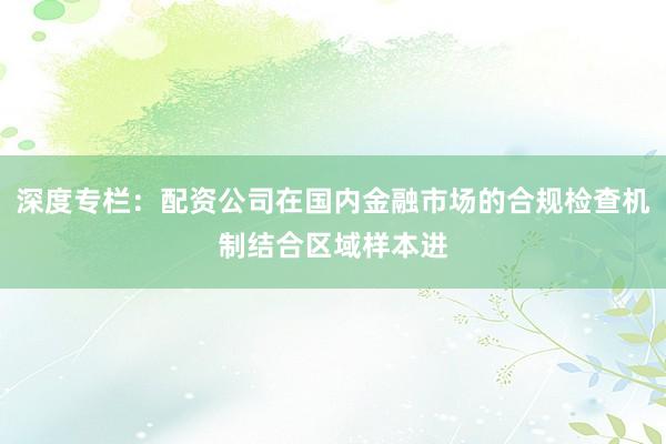 深度专栏:配资公司在国内金融市场的合规检查机制结合区域样本进