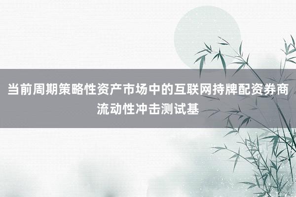 当前周期策略性资产市场中的互联网持牌配资券商流动性冲击测试基