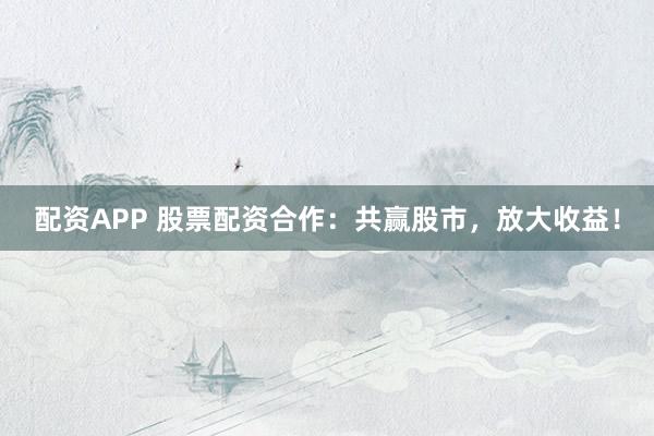 配资APP 股票配资合作:共赢股市,放大收益!
