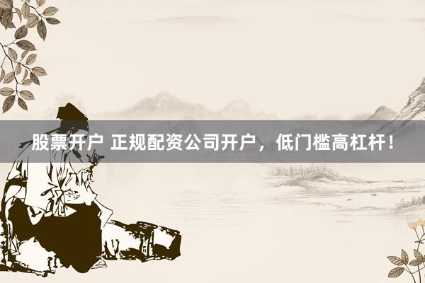 股票开户 正规配资公司开户，低门槛高杠杆！